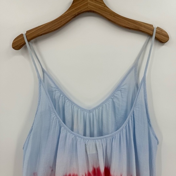 9Seed St. Tropez Ruffle Mini Dress in Blue Prism Rainbow Gradient One Size - Picture 7 of 8